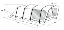 Outwell Hayward Lake 6ATC Tent (2023) -Outwell || Vango || Vango Airbeam Sales Store 111197 hayward lake 6atc drawing perspective2