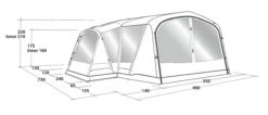 Outwell Mountain Lake 5ATC Tent (2022) -Outwell || Vango || Vango Airbeam Sales Store 111198 mountain lake 5atc drawing perspective2