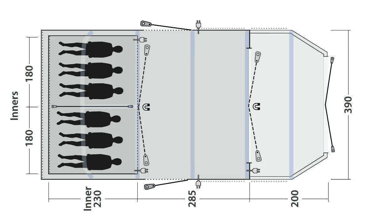 Outwell Wood Lake 6ATC Tent (2022) 3 Outwell Wood Lake 6ATC Tent (2022) - Image 3