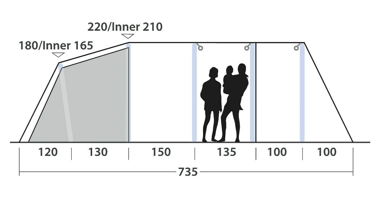 Outwell Wood Lake 6ATC Tent (2022) 5 Outwell Wood Lake 6ATC Tent (2022) - Image 5