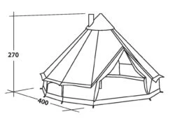 Robens Klondike Tipi Tent (2023) -Outwell || Vango || Vango Airbeam Sales Store 130083 klondike drawing perspective 374