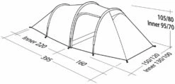 Robens Voyager 2EX Tent (2022) -Outwell || Vango || Vango Airbeam Sales Store 130263 voyager 2ex drawing perspective2