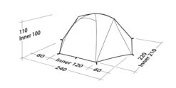 Robens Boulder 2 Tent (2023) -Outwell || Vango || Vango Airbeam Sales Store 130273 boulder 2 drawing perspective2 1