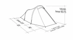 Robens Arch 2 Tent (2023) -Outwell || Vango || Vango Airbeam Sales Store 130274 arch 2 drawing perspective23 1