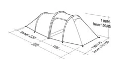 Robens Pioneer 3EX Tent (2022) -Outwell || Vango || Vango Airbeam Sales Store 130275 pioneer 3ex drawing perspective2
