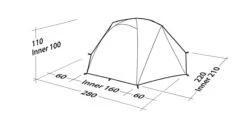 Robens Boulder 3 Tent (2023) -Outwell || Vango || Vango Airbeam Sales Store 130290 boulder 3 drawing perspective2