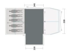 Outwell Mountain Lake 5ATC Flat Woven Carpet -Outwell || Vango || Vango Airbeam Sales Store 170890 flat woven carpet mountain lake 5atc drawing floorplan2