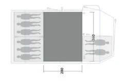 Outwell Knightdale 8PA Flat Woven Carpet -Outwell || Vango || Vango Airbeam Sales Store 170894 flat woven carpet knightdale 8pa drawing floorplan2