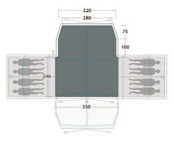 Outwell Grandville 8SA Flat Woven Carpet -Outwell || Vango || Vango Airbeam Sales Store 170908 flat woven carpet grandville 8sa drawing floorplan2