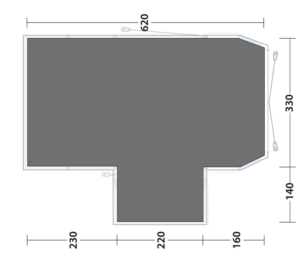 Outwell Oakdale 5PA Footprint Groundsheet 2 Outwell Oakdale 5PA Footprint Groundsheet - Image 2