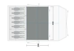 Outwell Knoxville 7SA Flat Woven Carpet -Outwell || Vango || Vango Airbeam Sales Store 170938 flat woven carpet knoxville 7sa drawing floorplan2