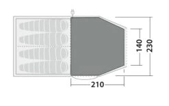 Robens Double Dreamer 4 Fleece Carpet (210*220) 5 Robens Double Dreamer 4 Fleece Carpet (210*220) -Outwell || Vango || Vango Airbeam Sales Store 190062 fleece carpet double dreamer 4 drawing floorplan2