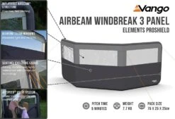 Vango Airbeam Windbreak 3 Panel (Elements Proshield) -Outwell || Vango || Vango Airbeam Sales Store airbeam windbreak 3 panel elements proshield high res