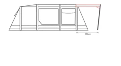 Outdoor Revolution Airedale 5.0s Front Sun Canopy -Outwell || Vango || Vango Airbeam Sales Store airedale 5s sun canopy drawing 1