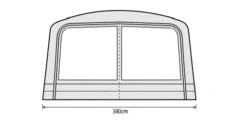 Outdoor Revolution Airedale 6.0s / 6.0se Front Porch Extension -Outwell || Vango || Vango Airbeam Sales Store airedale 6s se front porch extension fp 2