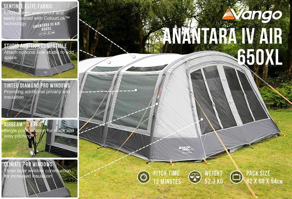 Vango Airbeam Vango Anantara IV 650xl Air Tent (2023) 4 Vango Airbeam Vango Anantara IV 650xl Air Tent (2023) - Image 4