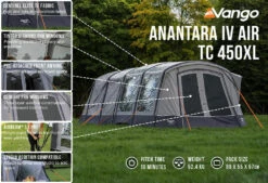 Vango Airbeam Vango Anantara IV TC 450XL Air Tent (2023) -Outwell || Vango || Vango Airbeam Sales Store anantara iv air tc 450xl low res2