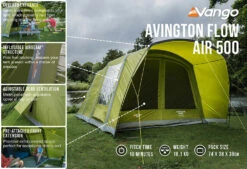 Vango Airbeam Vango Avington Flow Air 500 Tent (2022) -Outwell || Vango || Vango Airbeam Sales Store avington flow air 500 low res