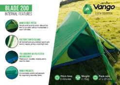 Vango Blade 200 Tent (2022) -Outwell || Vango || Vango Airbeam Sales Store blade 2002
