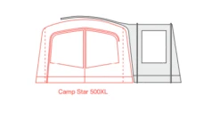 Outdoor Revolution Camp Star Side Porch (500xl, 600, 700) (2022) -Outwell || Vango || Vango Airbeam Sales Store campstar side porch floorplan 3 1