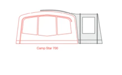 Outdoor Revolution Camp Star Side Porch (500xl, 600, 700) (2022) -Outwell || Vango || Vango Airbeam Sales Store campstar side porch floorplan 5 1