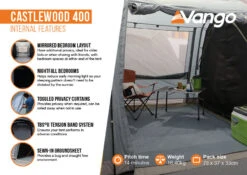 Vango Castlewood 400 Poled Tent Package (2023) -Outwell || Vango || Vango Airbeam Sales Store castlewood 400 infographic2