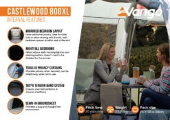 Vango Castlewood 800XL Poled Tent Package (2023) -Outwell || Vango || Vango Airbeam Sales Store castlewood 800xl infographic2