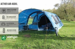 Vango Airbeam Vango Aether Air 450XL Tent (2022) -Outwell || Vango || Vango Airbeam Sales Store earth collection airbeam infographics call outs6