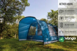 Vango Aether Poled 450XL Tent (2022) -Outwell || Vango || Vango Airbeam Sales Store earth collection poled infographics call outs6