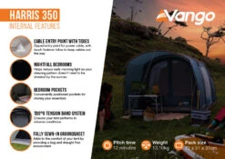 Vango Harris 350 Poled Tent (2023) -Outwell || Vango || Vango Airbeam Sales Store harris 350 infographic2