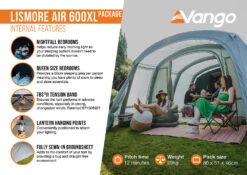 Vango Airbeam Vango Lismore Air 600XL Tent Package (2023) -Outwell || Vango || Vango Airbeam Sales Store lismore air 600xl package2 1