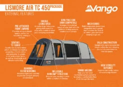 Vango Airbeam Vango Lismore Air TC 450 Tent Package (2023) -Outwell || Vango || Vango Airbeam Sales Store lismore air tc 450 package