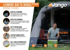 Vango Airbeam Vango Lismore Air TC 600XL Tent Package (2023) -Outwell || Vango || Vango Airbeam Sales Store lismore air tc 600xl package2