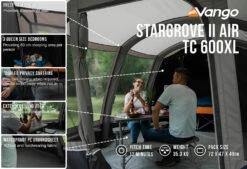 Vango Airbeam Vango Stargrove II TC 600XL Air Tent (2022) -Outwell || Vango || Vango Airbeam Sales Store stargrove ii air tc 600xl low res