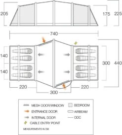 Vango Airbeam Vango Vesta Air 850xl Tent (2023) Bundle -Outwell || Vango || Vango Airbeam Sales Store vango 2022 tents floorplan vesta air 850xl
